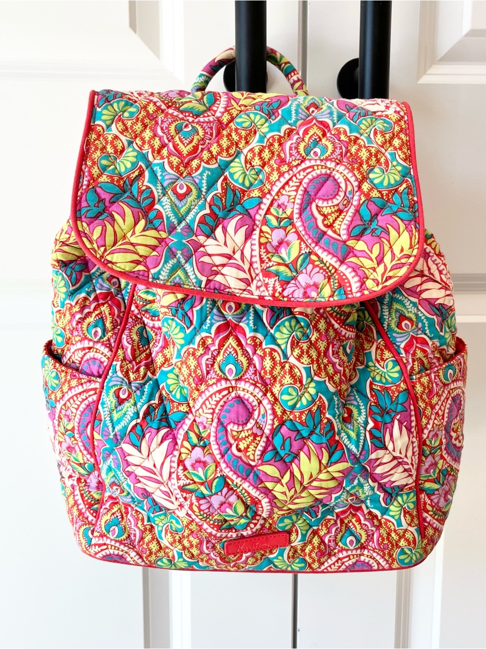 Vera Bradley Quilted Floral Paisley  Drawstring Backpack - Multicolor